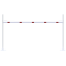 Height restriction barrier | with 2 square posts | cross tube length: 5000 mm | to be fixed by plugs | without barrier of aluminium tube